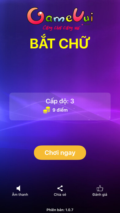 Emulate iPhone app Bắt chữ GameVui using MyAndroid