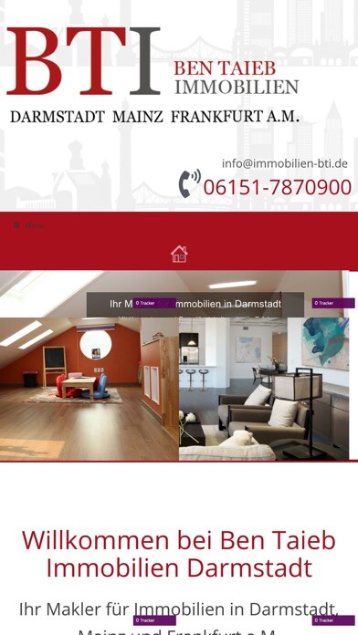 Emulate iPhone app BTI  Immobilien using MyAndroid
