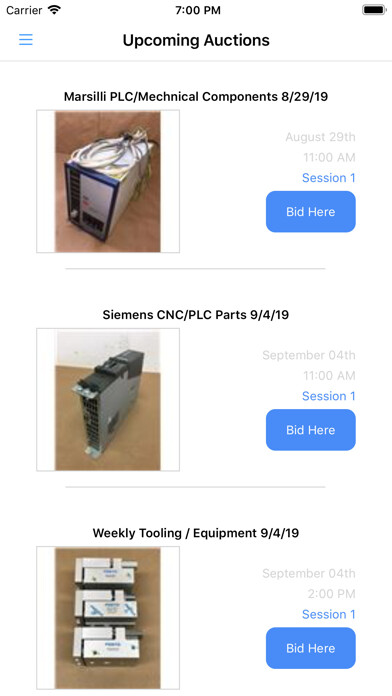 Emulate iPhone app BTM Industrial Auctions using MyAndroid