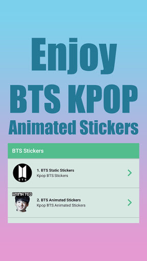 Run android online APK BTS Animated Stickers for Whatsapp from MyAndroid or emulate BTS Animated Stickers for Whatsapp using MyAndroid