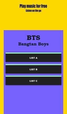 Emulate Android APK BTS - Bangtan Boys: Hits Lyrics