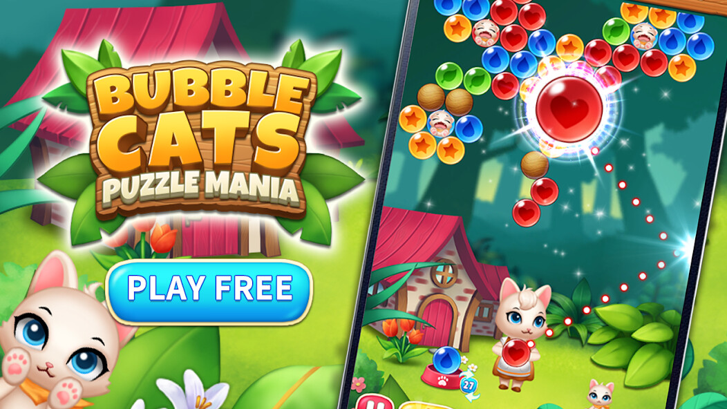 Run android online APK Bubble Cats Shooter POP : Puzzle Mania from MyAndroid or emulate Bubble Cats Shooter POP : Puzzle Mania using MyAndroid