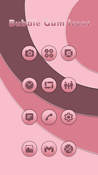 Run android online APK Bubble Gum Pink Icons from MyAndroid or emulate Bubble Gum Pink Icons using MyAndroid