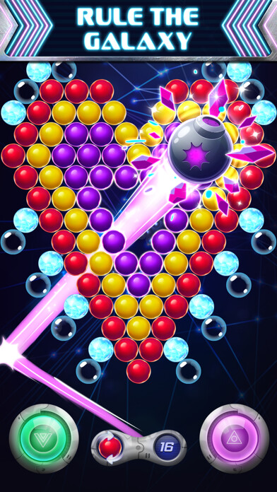 Emulate iPhone app Bubble Heroes Galaxy using MyAndroid
