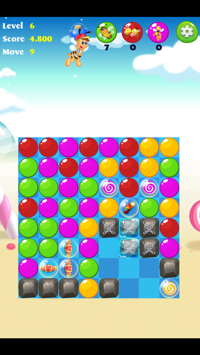 Emulate iPhone app Bubble Honey Pop - New Match 3 using MyAndroid