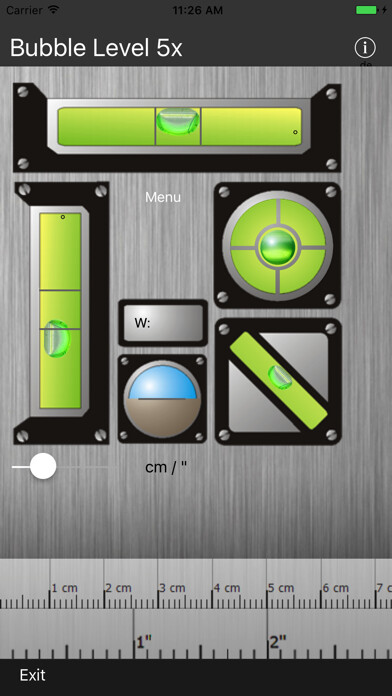 Emulate iPhone app Bubblelevel 5x using MyAndroid