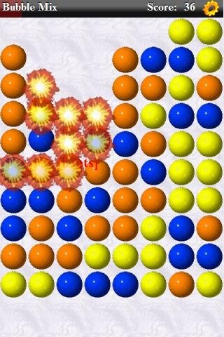Emulate iPhone app Bubble Mix using MyAndroid