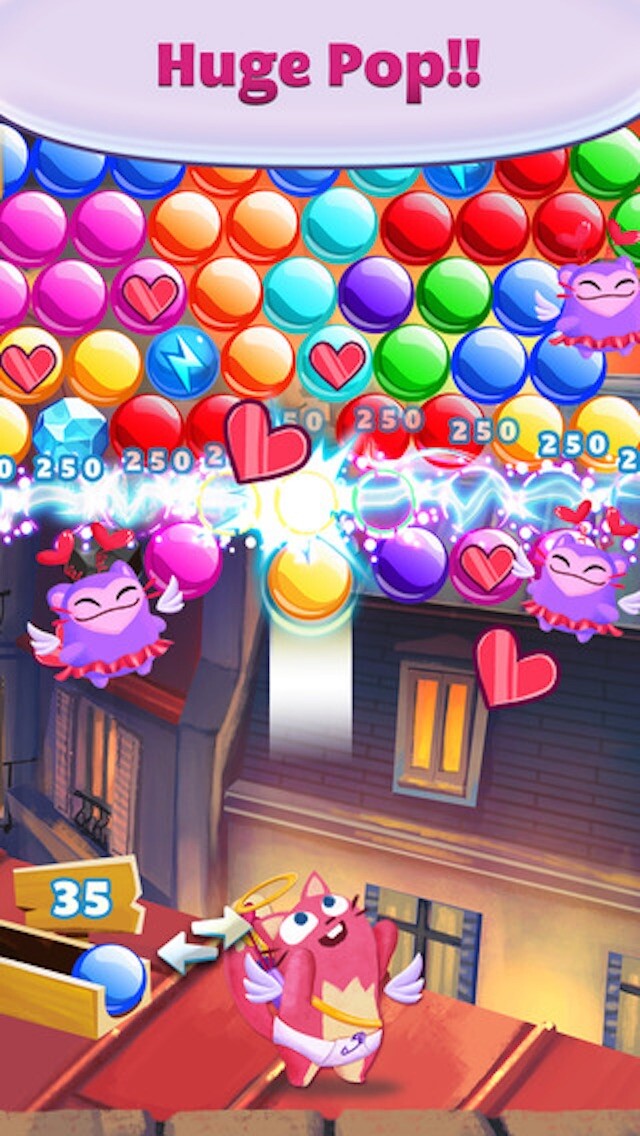 Emulate iPhone app Bubble Pop - shooter heroes rescue pet witch using MyAndroid