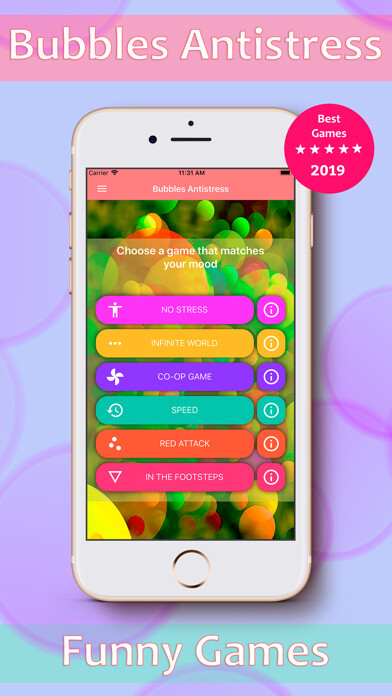 Emulate iPhone app Bubbles Antistress using MyAndroid