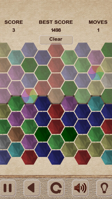 Emulate iPhone app Bubbles Hexagon Puzzle using MyAndroid