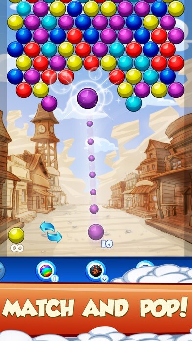 Emulate iPhone app Bubble Shooter 4.0! using MyAndroid