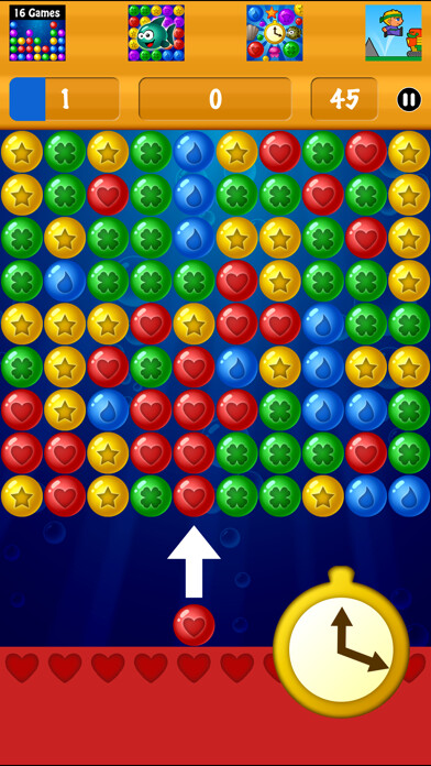 Emulate iPhone app Bubble Shooter 60 using MyAndroid