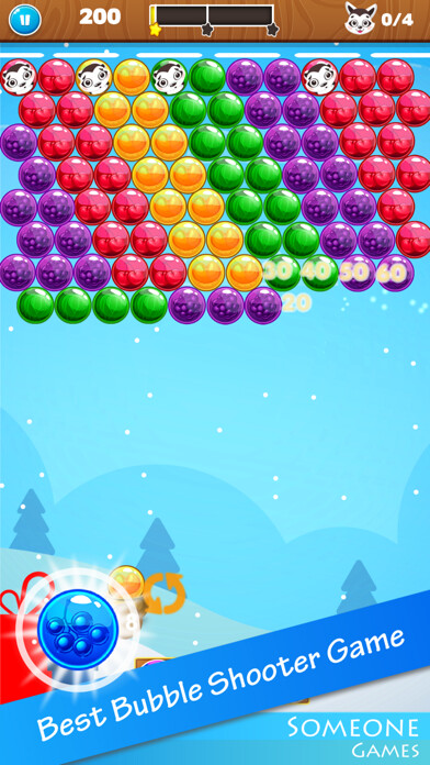 Emulate iPhone app Bubble Shooter Christmas Eve using MyAndroid