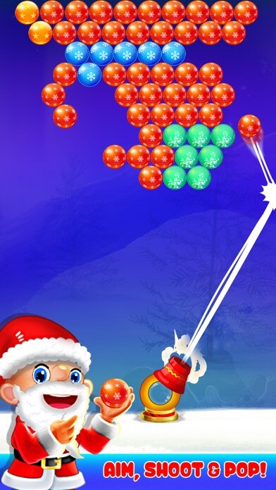 Emulate iPhone app Bubble Shooter - Christmas Fun using MyAndroid