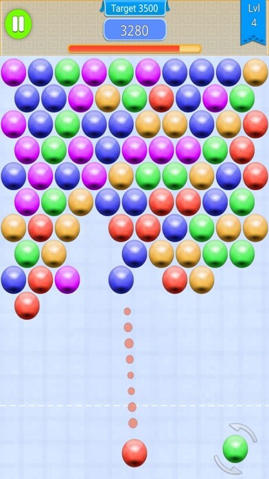 Emulate iPhone app Bubble Shooter Delight using MyAndroid