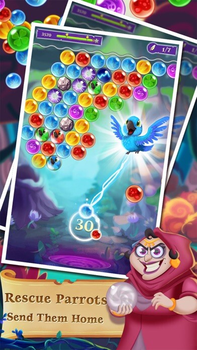 Emulate iPhone app Bubble Shooter games 2018 using MyAndroid
