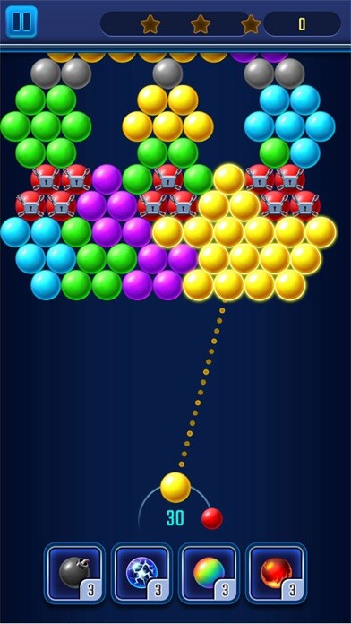 Emulate iPhone app Bubble Shooter Light using MyAndroid