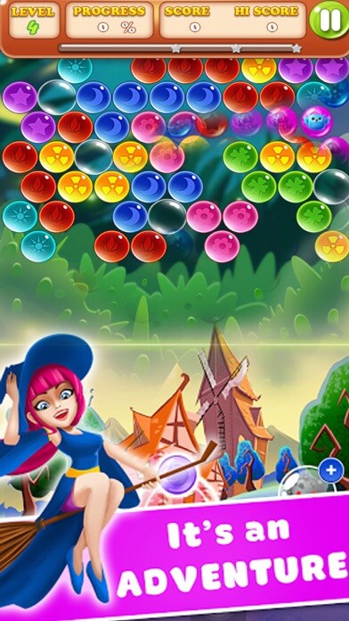 Emulate iPhone app Bubble Shooter New Year using MyAndroid