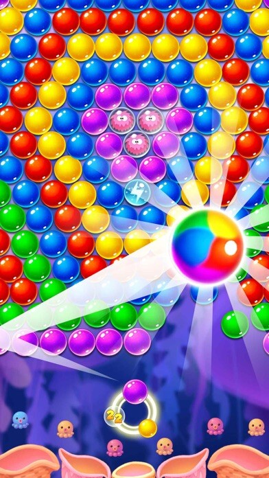 Emulate iPhone app Bubble Shooter - OCEAN using MyAndroid
