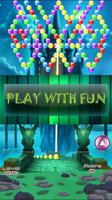 Emulate iPhone app Bubble Shooter : Take aim to disintegrate 3 buble using MyAndroid