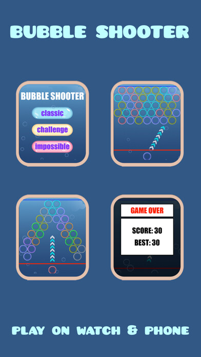 Emulate iPhone app Bubble Shooter (Watch & Phone) using MyAndroid