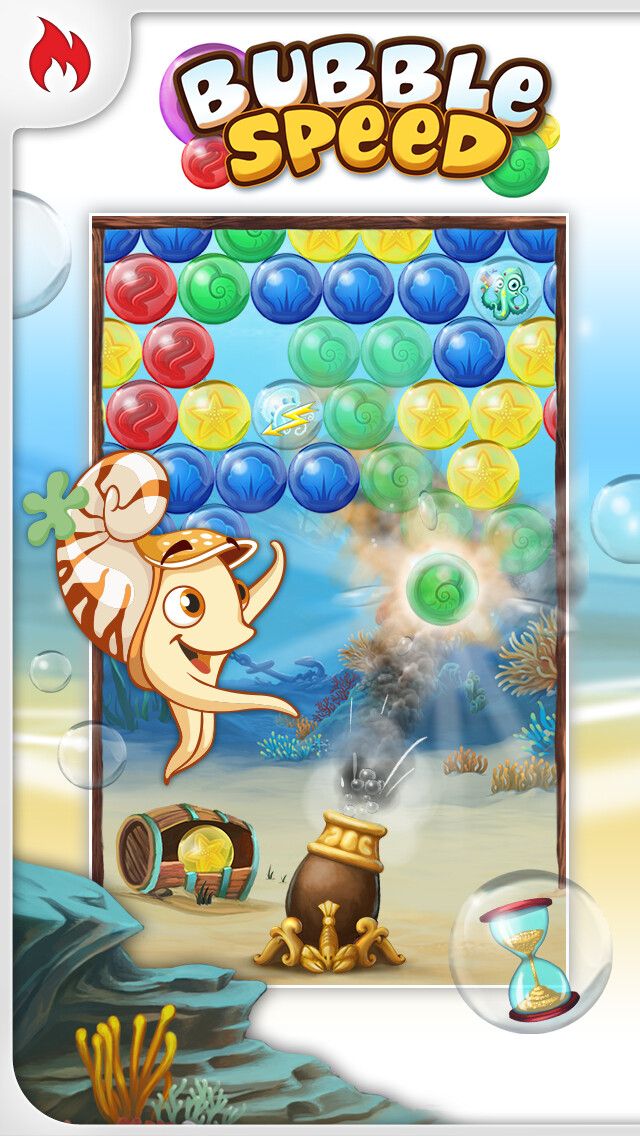 Emulate iPhone app Bubble Speed – Addictive Puzzle Action Bubble Shooter Game using MyAndroid