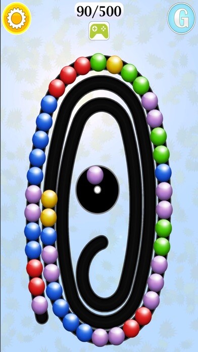 Emulate iPhone app Bubble Spiral Shooter using MyAndroid