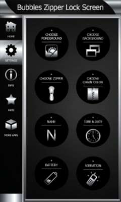 Emulate Android APK Bubbles Zipper Lock Screen