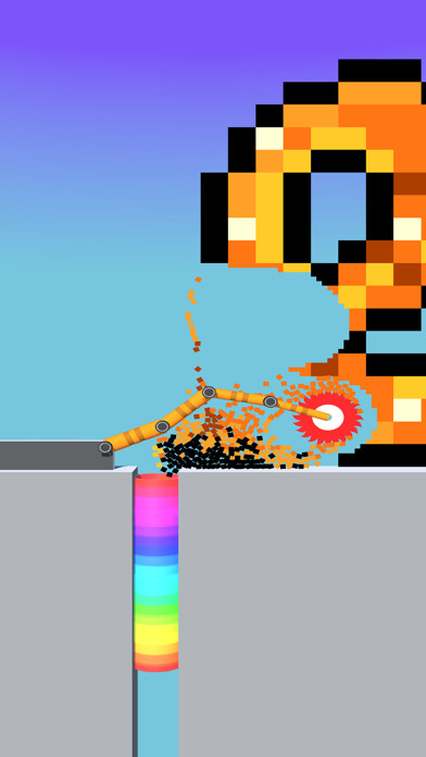 Emulate iPhone app Bucket Crane Voxel Crusher using MyAndroid