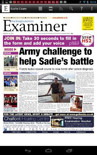 Emulate Android APK Bucks Examiner Newspaper