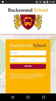 Emulate Android APK Buckswood School Bus Tracker