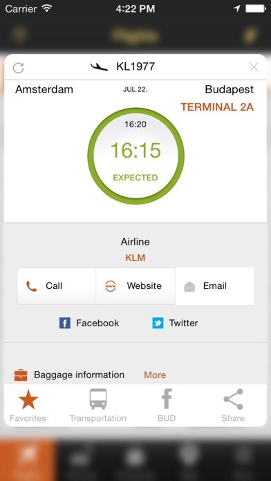 Emulate iPhone app BUD Airport using MyAndroid