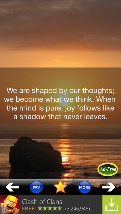 Emulate iPhone app Buddha & Buddhism Quotes 500! using MyAndroid
