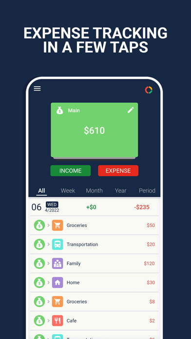 Emulate iPhone app Budget: expense tracker, money using MyAndroid Emulate iPhone app Budget: expense tracker, money using MyAndroid