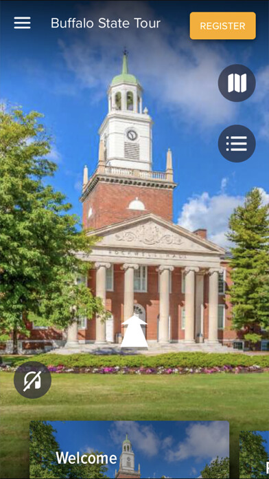 Emulate iPhone app Buffalo State Tour using MyAndroid