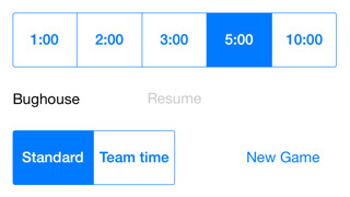 Emulate iPhone app Bughouse Chess Timer using MyAndroid