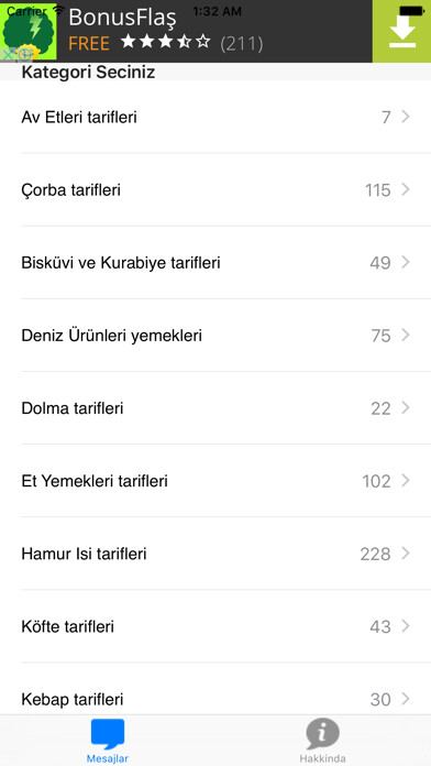 Emulate iPhone app Bu Gün Ne Pi?irsem - Gündelik yemek tarifleri using MyAndroid Emulate iPhone app Bu Gün Ne Pi?irsem - Gündelik yemek tarifleri using MyAndroid