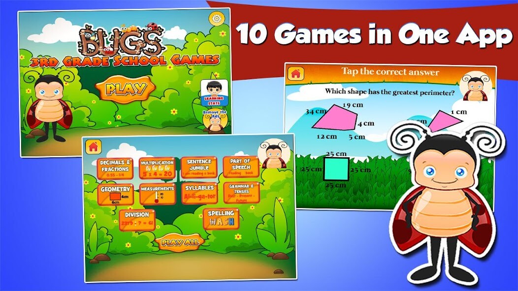 Run android online APK Bugs 3rd Grade Learning Games from MyAndroid or emulate Bugs 3rd Grade Learning Games using MyAndroid