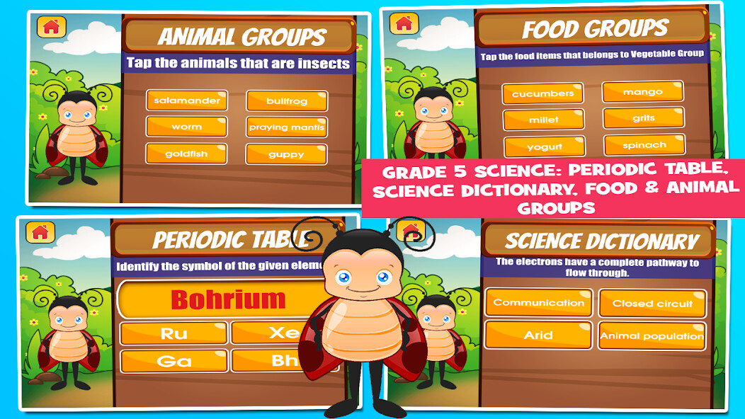 Emulate Bugs 5th Grade Learning Games from MyAndroid or run Bugs 5th Grade Learning Games using MyAndroid