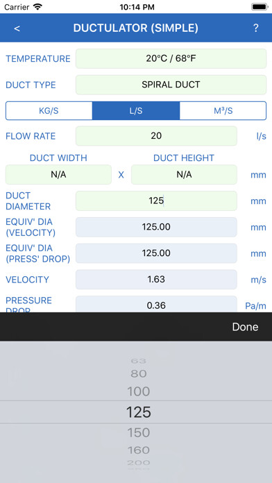 Emulate iPhone app Building Services Calculator using MyAndroid