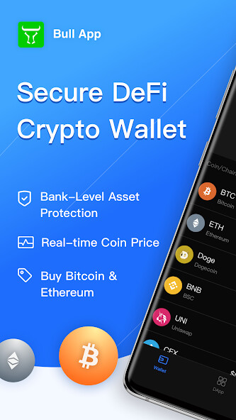 Run android online APK Bull App - Bitcoin  ETH Secure DeFi Crypto Wallet from MyAndroid or emulate Bull App - Bitcoin  ETH Secure DeFi Crypto Wallet using MyAndroid