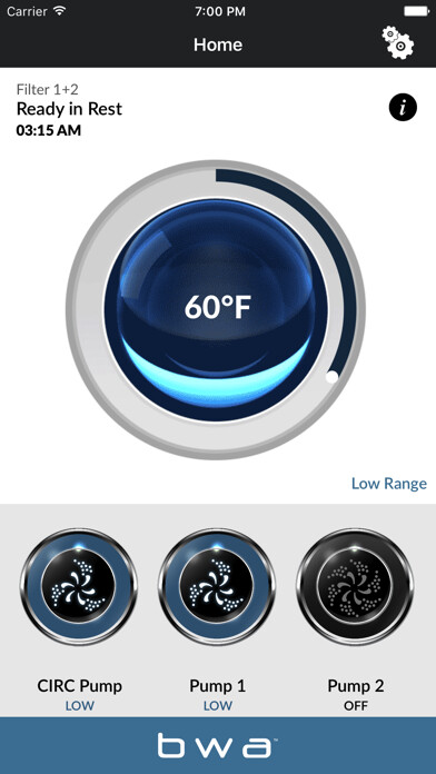 Emulate iPhone app Bullfrog Spas – CloudControl™ using MyAndroid