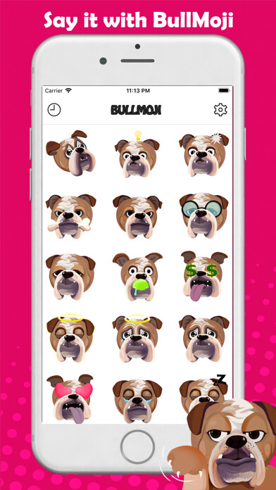 Emulate iPhone app BullMoji for Bulldog Lovers using MyAndroid Emulate iPhone app BullMoji for Bulldog Lovers using MyAndroid