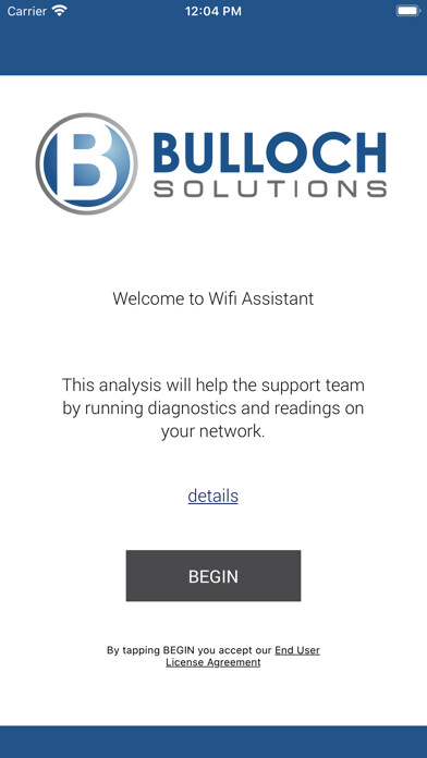 Emulate iPhone app Bulloch Wifi Assistant using MyAndroid