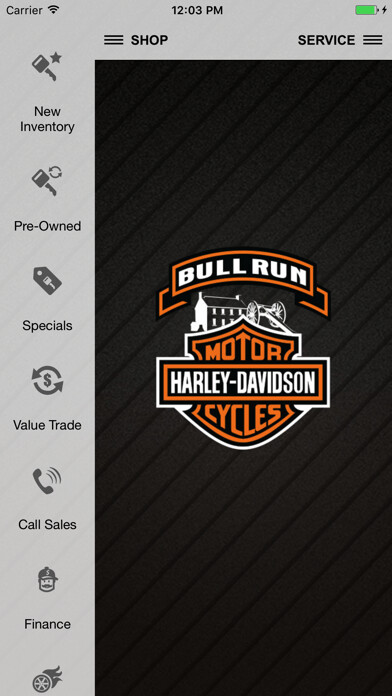 Emulate iPhone app Bull Run Harley-Davidson using MyAndroid