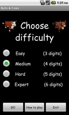 Emulate Android APK Bulls  Cows Lite