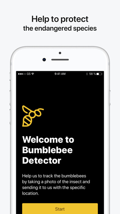 Emulate iPhone app Bumblebee Detector using MyAndroid