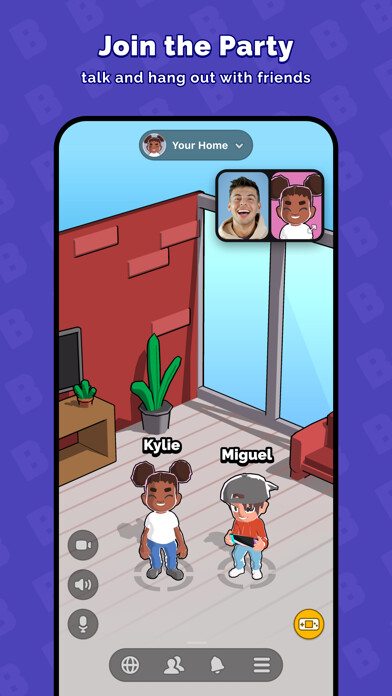 Emulate iPhone app Bunch: Hangout & Play Games using MyAndroid