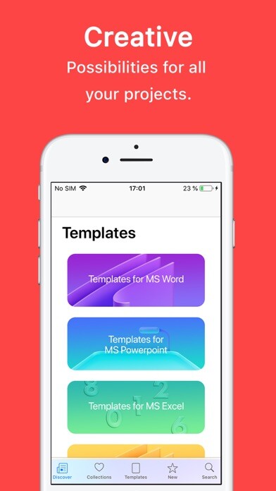 Emulate iPhone app Bundle for MS Office Templates using MyAndroid Emulate iPhone app Bundle for MS Office Templates using MyAndroid