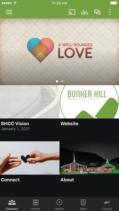 Emulate iPhone app Bunker Hill Christian Church using MyAndroid Emulate iPhone app Bunker Hill Christian Church using MyAndroid
